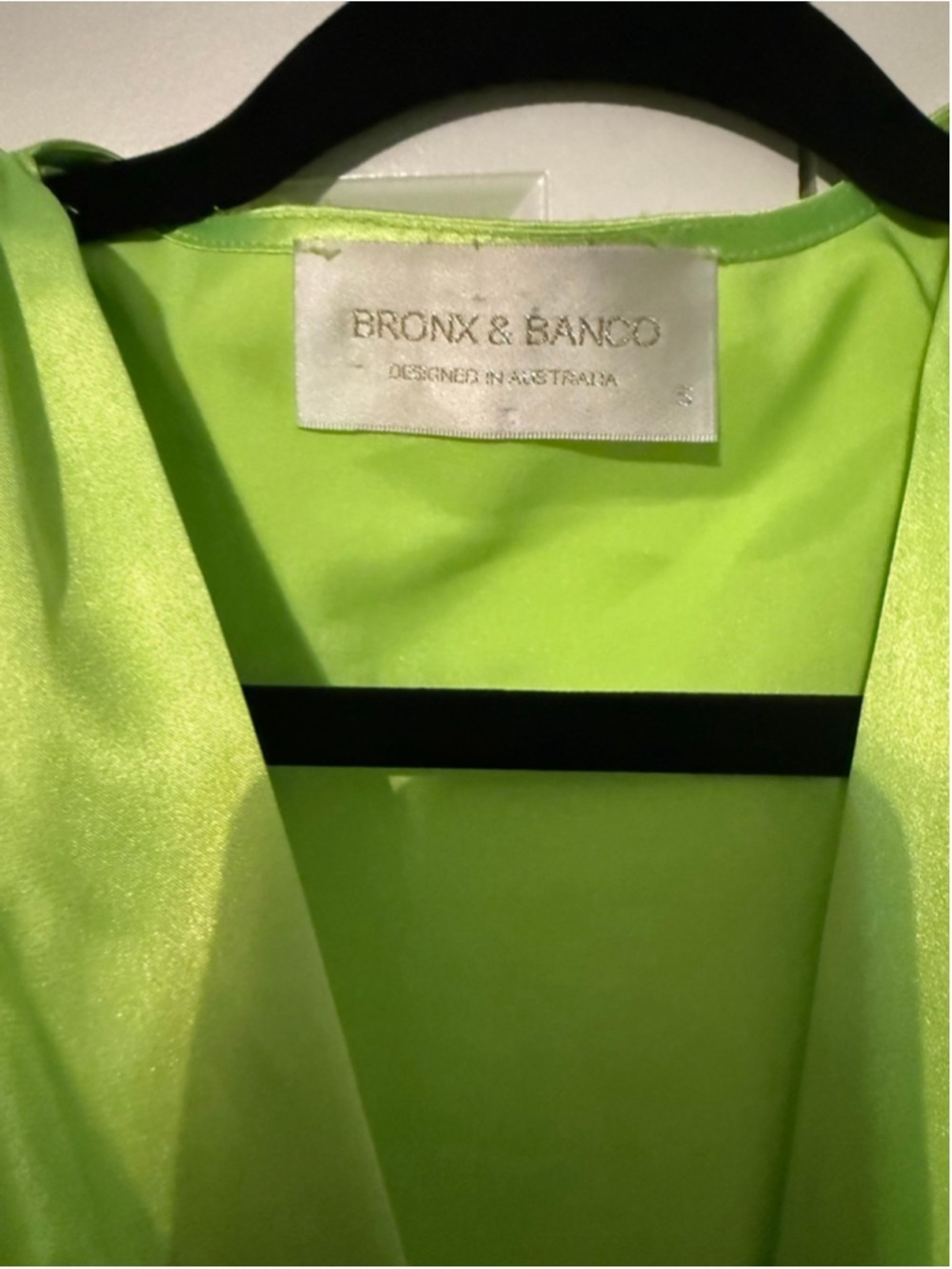 Women's Bronx and Banco Lime Green High-Low Ruffle Maxi Dress - Picture 7 of 11